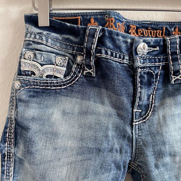 Rock Revival Sakai Ankle Skinny Embellished Jeans Size 26 - Picture 5 of 14